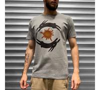 T-Shirt Nera Ispirata A Watership Down Con Coniglio Di Inle Per Uomini