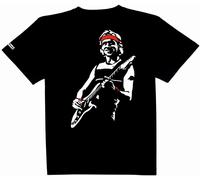 T-shirt nera manga corta chitarrista Mark Knopfler dire cotone stretto unisex