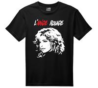 T-shirt nera manica corta El Angel rosso mylene unisex farmer cotone musica pop