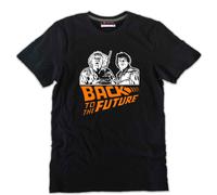 T-shirt Nera McFly Emmet Ritorno al futuro film back to the future cotone 80 90