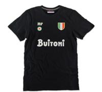 T-shirt nera NAPOLI anni 80 scudetto coppa MARADONA 10 Buitoni calcio 87 cotone