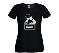T-shirt nera rock band Liam Gallagher anni 90 uomo o donna cantante gruppOasis