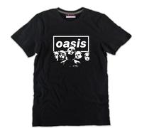T-shirt nera rock band Liam Noel Gallagher uomo o donna brit pop anni 90 Oasi