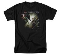 T-Shirt Nero Adults Unisex DC Comics Injustice Gods Among Us Buono Contro Male