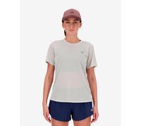 New Balance Donna Athletics T-Shirt in Grigio, Maglia di Poliestere, Taglia M