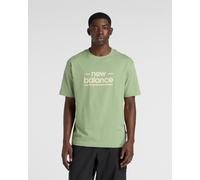 T-shirt New Balance Linear Lines verde manica corta - L