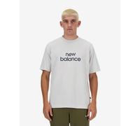 T-shirt New Balance Linear Logo Relaxed manica corta grigio luminoso - S