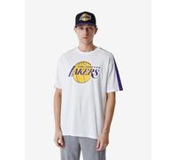 T-shirt New Era NBA Colour Block Los Angeles Lakers manica corta bianco lilla - L