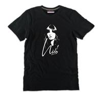T-shirt NICO velvet underground volto pop art nera uomo cantante rock anni 70