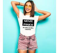 T-shirt Niente Panico Donna Stampa Personalizzata