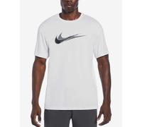 T-shirt Nike Swim Stacked Swoosh manica corta bianco puro - M