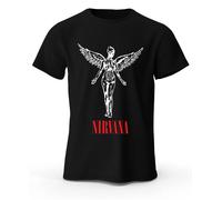 T-SHIRT NIRVANA IN UTERO KURT COBAIN MAGLIETTA GRUNGE ROCK BAND