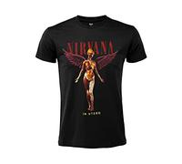 T-Shirt Nirvana in Utero Maglietta Rock Ufficiale Nera Cotone Unisex Adulto Ragazzo. (XXL)