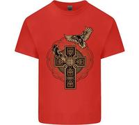 T-Shirt Norrena Dei Ragazzi Con Il Corvo Celtico Di Odino Thor Ragnar