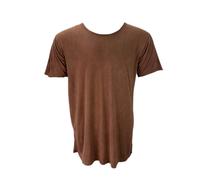 T-Shirt NWT Uomo Marrone Pieno Kane Taglio Relaxed