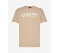 T-shirt Oakley Mark II manica corta beige chiaro logo bianco - L