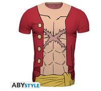 ABYSTYLE - One Piece - Replica T-Shirt - Luffy New World - Rosso - Uomo (L)