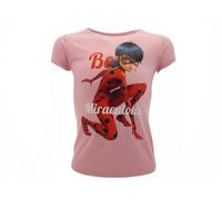 T-shirt Originale Miraculous Ladybug Ufficiale Rosa Maglia Maglietta Lady Bug