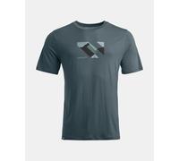 T-shirt Ortovox 140 Cool Landscape manica corta grigio scuro artico - XL