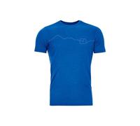 Maglietta da uomo Ortovox 150 Cool Mountain Ts M Taglia: XL / Colore: blu/bianco