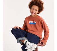 T-shirt oversize a maniche lunghe stampata Arancione 14 anni - 162 cm Fantasia