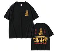 T-shirt Oversize Casual da Uomo e Donna con Spade Rosse di Hattori Hanzo e Sushi di Okinawa, Giappone, dal Film di Quentin Tarantino L,M,S,XL,XXL,XXXLTessuto in maglia