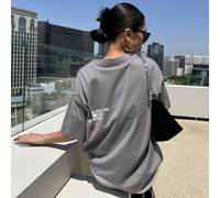 T-shirt oversize con grafica del marchio "CHERISH TIME EFFECT DREAM" e spalle a goccia L,M,S,XL,XSsloganTessuto