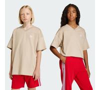 ADIDAS ORIGINALS Maglietta 'OVERSIZED CUTLINE' beige / bianco Bambini ADIDAS ORIGINALS 164xTaglie normali