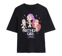 T-Shirt Oversize da Donna K-Pop Demon Hunters Huntrix Birthday Girl Group da Donna, Nera, S