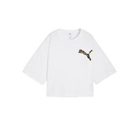 T-shirt oversize da donna Puma Leo Luxe Blanc L