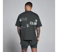 T-shirt oversize in cotone MP uomo con grafica Hybrid - Nero slavato - S