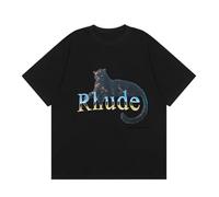 T-shirt Oversize Nero Da Uomo Con Barca A Vela Retro E Stampa Monaco, Adatta Per Il Collo Rotondo A Maniche Corte Casual E Il Top Estivo Sciolto Per Gli Appassionati Di Street Fashion-color04||s