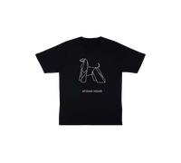 T-shirt Oversize UOMO ORIGAMI DOG AFGHAN HOUND cane DSHIRT cotone bio