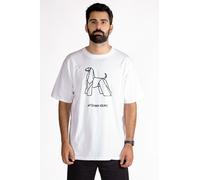 T-shirt Oversize UOMO ORIGAMI DOG AFGHAN HOUND cane DSHIRT cotone bio