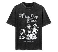 T-shirt oversize vintage in cotone Three Days Grace Graphic Camicie a maniche corte girocollo abbigliamento unisex Tees Shirt, Stile 7, M