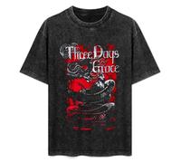 T-shirt oversize vintage in cotone Three Days Grace Graphic Camicie a maniche corte girocollo abbigliamento unisex Tees Shirt, Stile 5, L