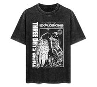 T-shirt oversize vintage in cotone Three Days Grace Graphic Camicie a maniche corte girocollo abbigliamento unisex Tees Shirt, Stile 6, L