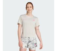 adidas - Running Own The Run - T-shirt bianca e rosa-Bianco 2XS