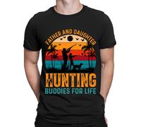 T-shirt padre e figlia caccia amici per la vita vintage uomo donna #BAL