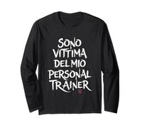 T-Shirt Palestra Divertenti - vittima del Personal Trainer Maglia a Manica