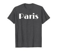 T-Shirt Paris Maglietta, Uomo, Grigio Scuro, 4XL