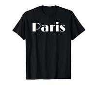 T-Shirt Paris Maglietta, Uomo, Nero, 4XL