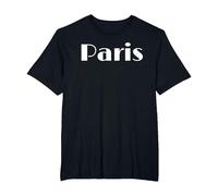 T-Shirt Paris Maglietta, Uomo Taglie Grandi, Nero, 4X Tall