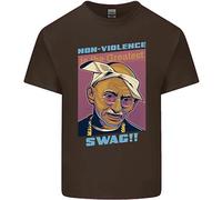 T-Shirt Parodia Di Ghandi Gangsta Rap Musica Hip Hop Per Bambini