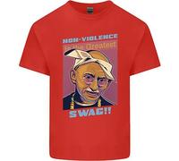 T-Shirt Parodia Di Ghandi Gangsta Rap Musica Hip Hop Per Bambini