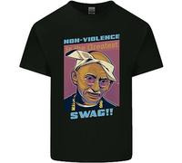T-Shirt Parodia Di Ghandi Gangsta Rap Musica Hip Hop Per Bambini