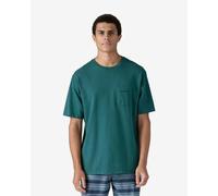 Patagonia - T-shirt in cotone riciclato - M's Boardshort Logo Pocket Responsibili-Tee Wetland Blue per Uomo in Cotone - Taglia M Blu M