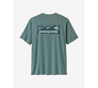 Patagonia - T-shirt da trekking traspirante e leggero - M's Cap Cool Daily Shirt Boardshort Logo Blue Sage Light X-Dye per Uomo in Poliestere Riciclato - Taglia S