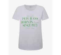 T-shirt Pepe Jeans Jasmine manica corta bianco verde donna - S
