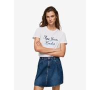 T-shirt Pepe Jeans Mare manica corta bianco blu scuro donna - S
